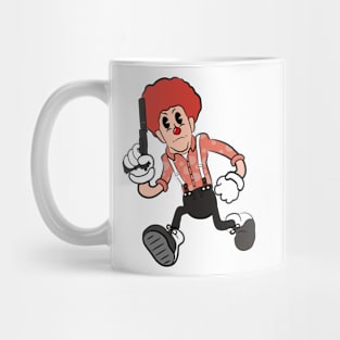 Secret agent clown assassin rubber hose vintage cartoon Mug